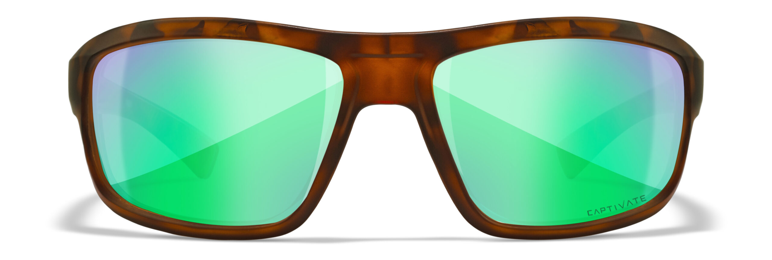 WX Contend Front - Matte Demi Frame with Green Lens